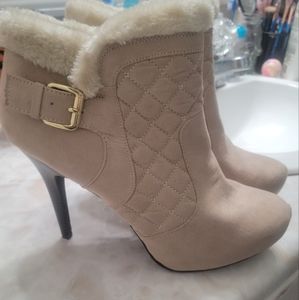 Feaux Fur sherpa heels